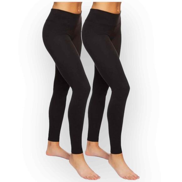 Felina Pants - NWT Felina Women’s Sueded Wide Waistband Leggings 2-Pack M